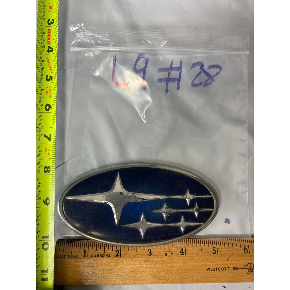 Subaru Blue Silver Oval Logo Front Rear Grille Trunk Emblem Badge